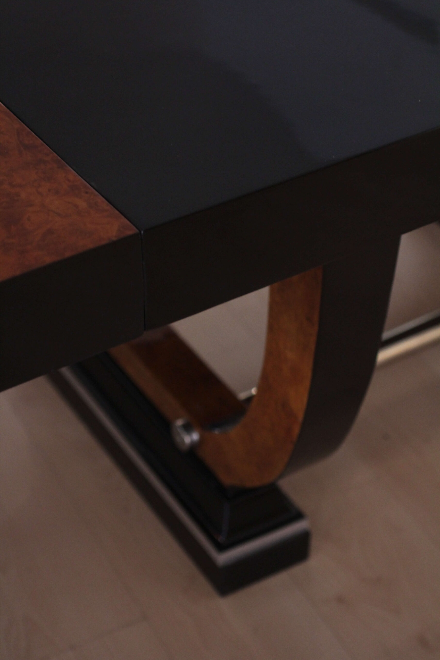 Art Deco Dining Room, Table Expandable, Extending, Pull-Out, Chrome Thuja Roots.12