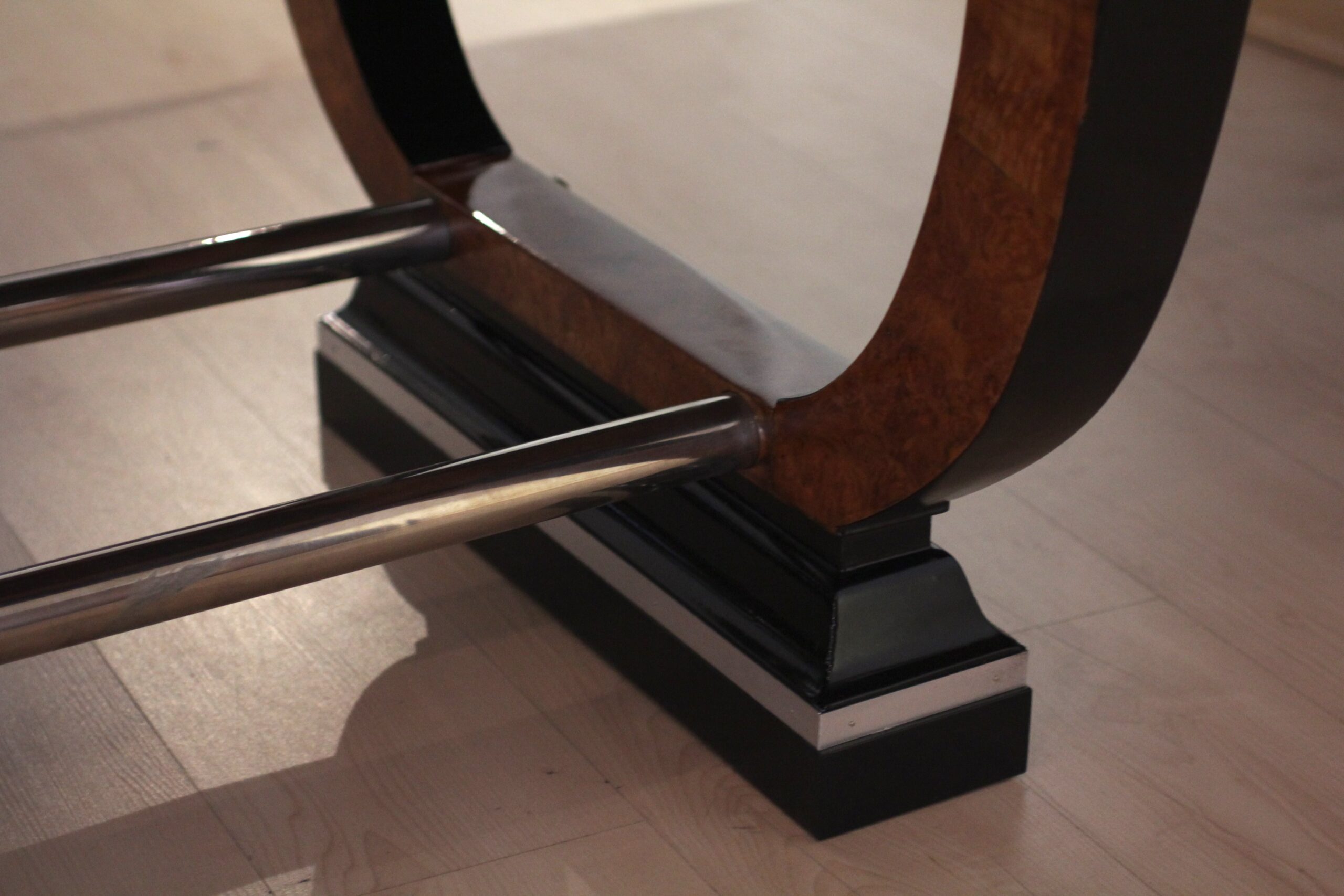 Art Deco Dining Room, Table Expandable, Extending, Pull-Out, Chrome Thuja Roots.15