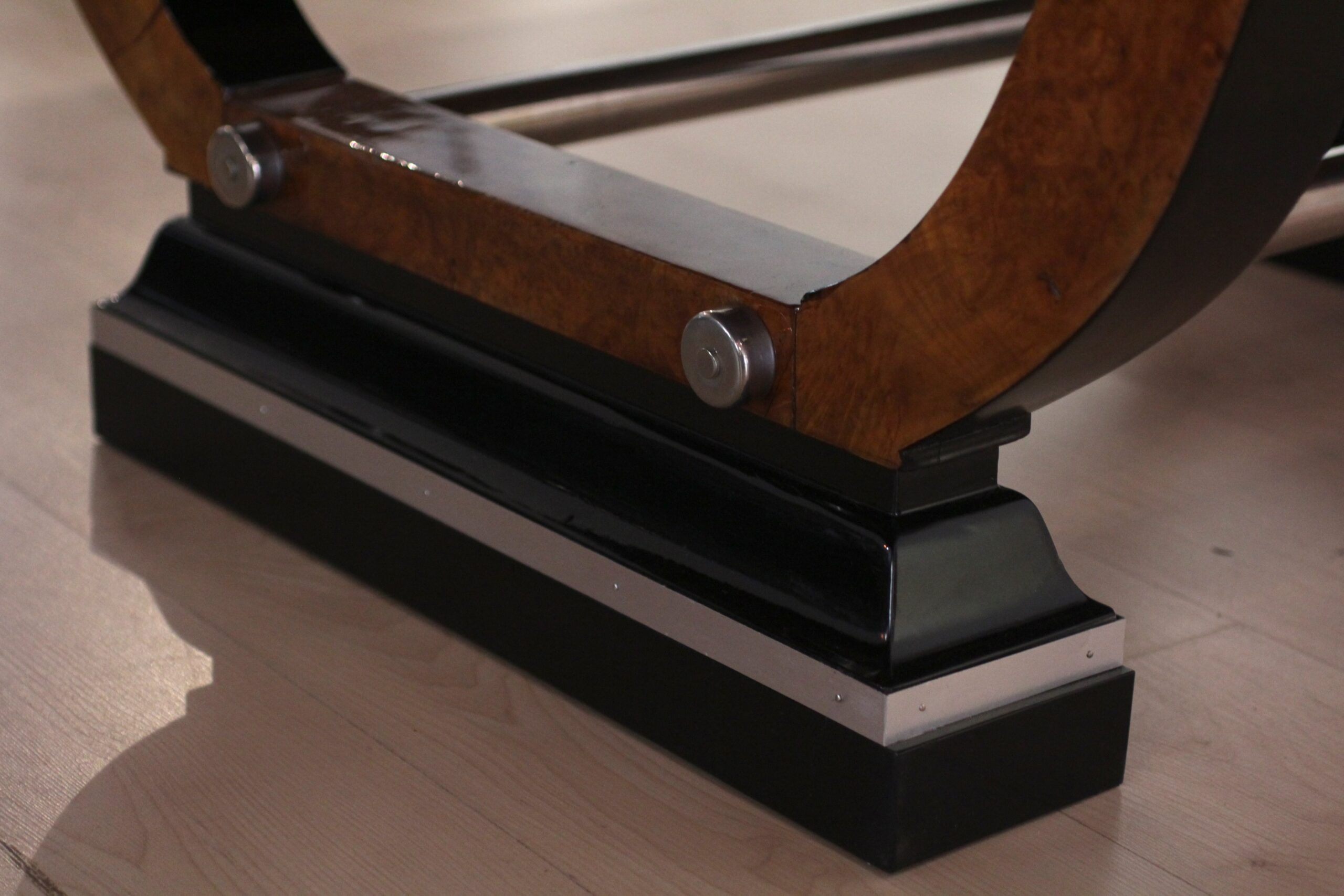 Art Deco Dining Room, Table Expandable, Extending, Pull-Out, Chrome Thuja Roots.17