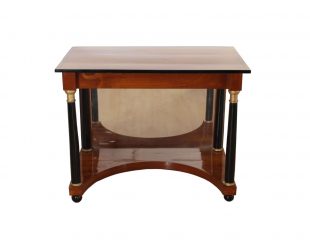 Biedermeier Konsoltisch, Kirschbaum, Säulen.
