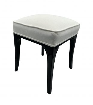 Art deco Hocker Schwarzlack