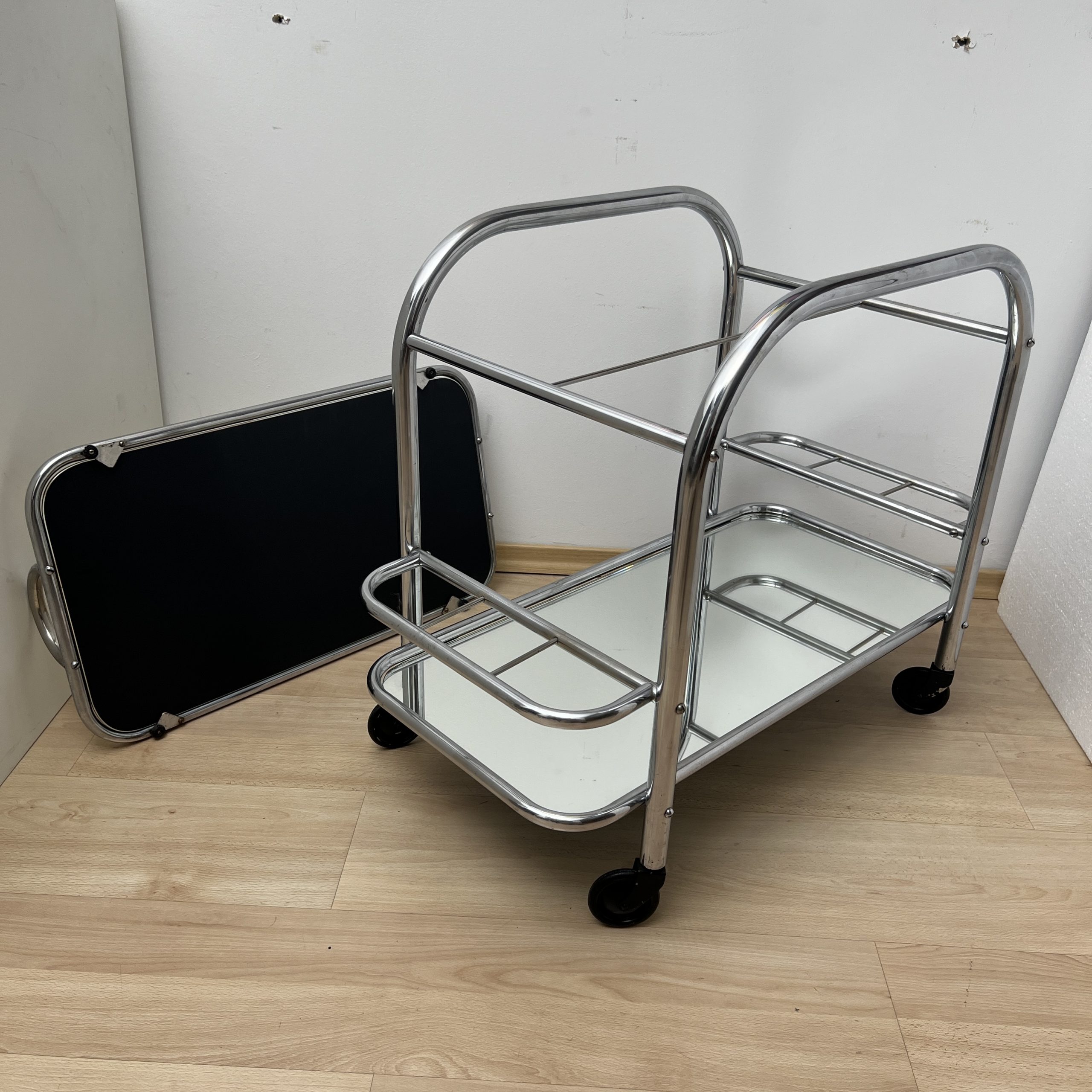 Art Deco Chrom Servierwagen, Robert Mallet-Stevens.14