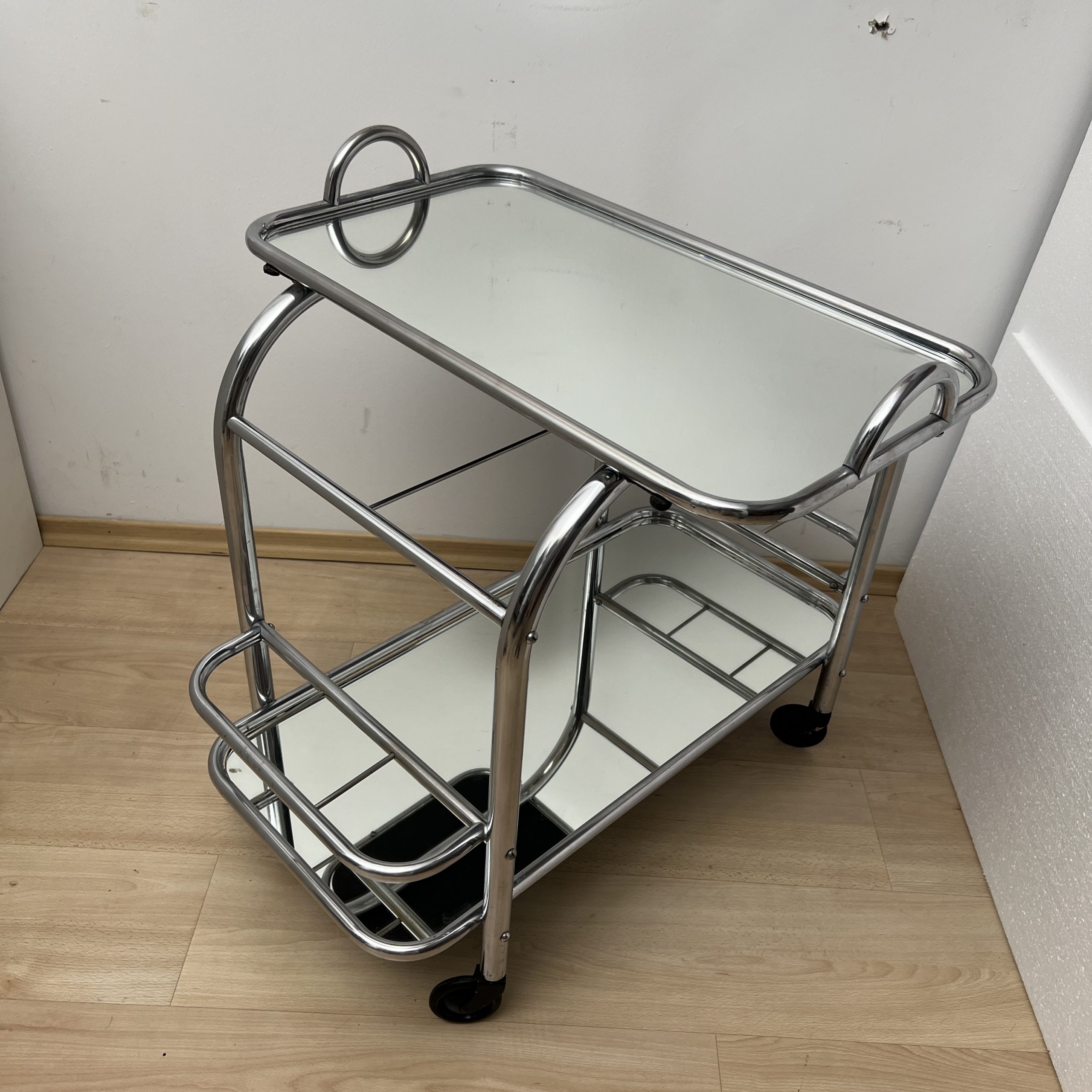 Art Deco Chrom Servierwagen, Robert Mallet-Stevens.17