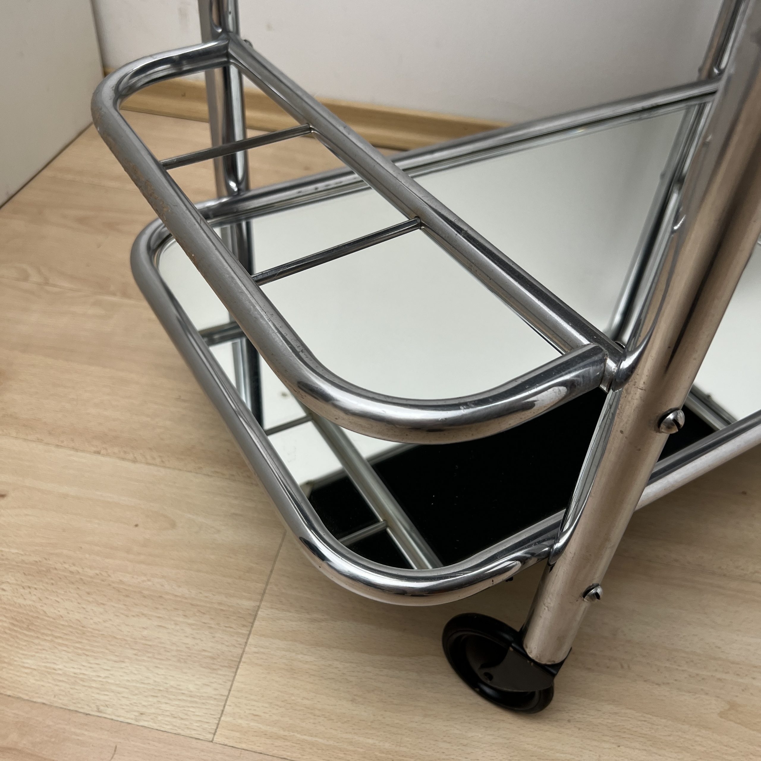 Art Deco Chrom Servierwagen, Robert Mallet-Stevens.6