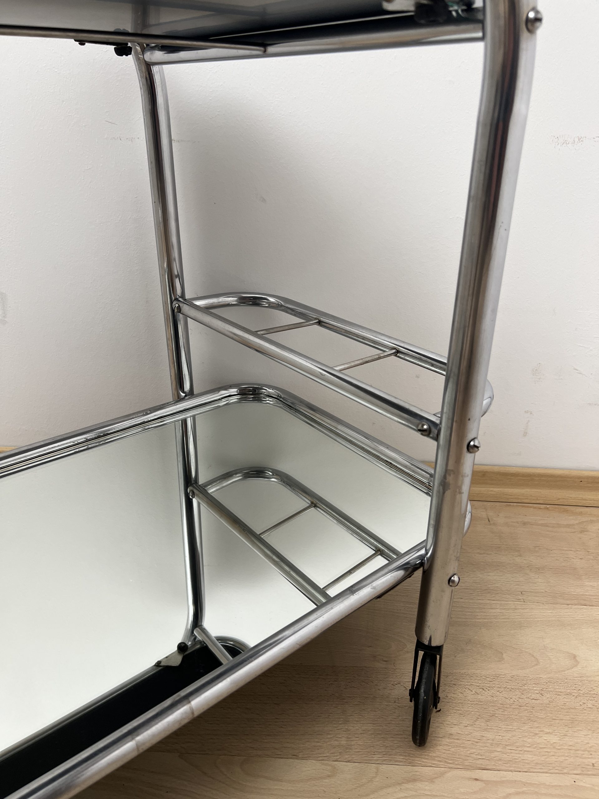 Art Deco Chrom Servierwagen, Robert Mallet-Stevens.7