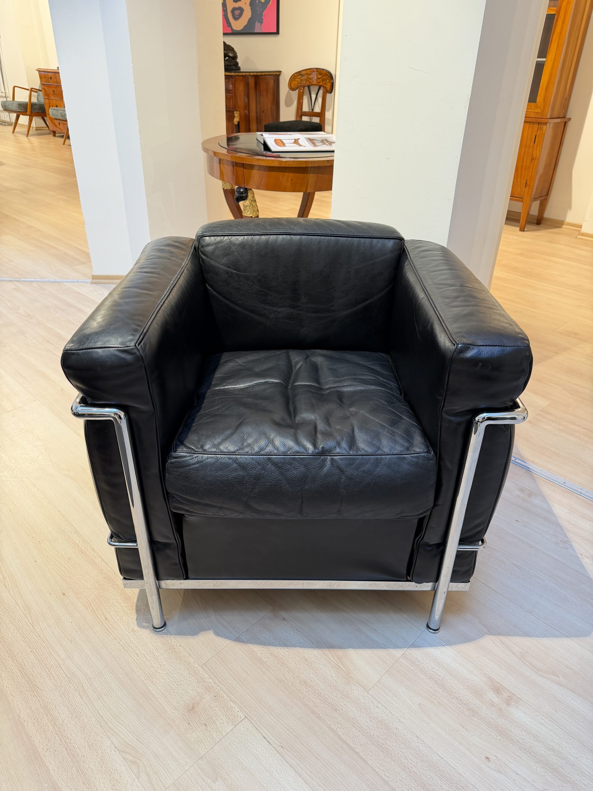 Vintage Cassina LC2 Sessel, Le Corbusier.4
