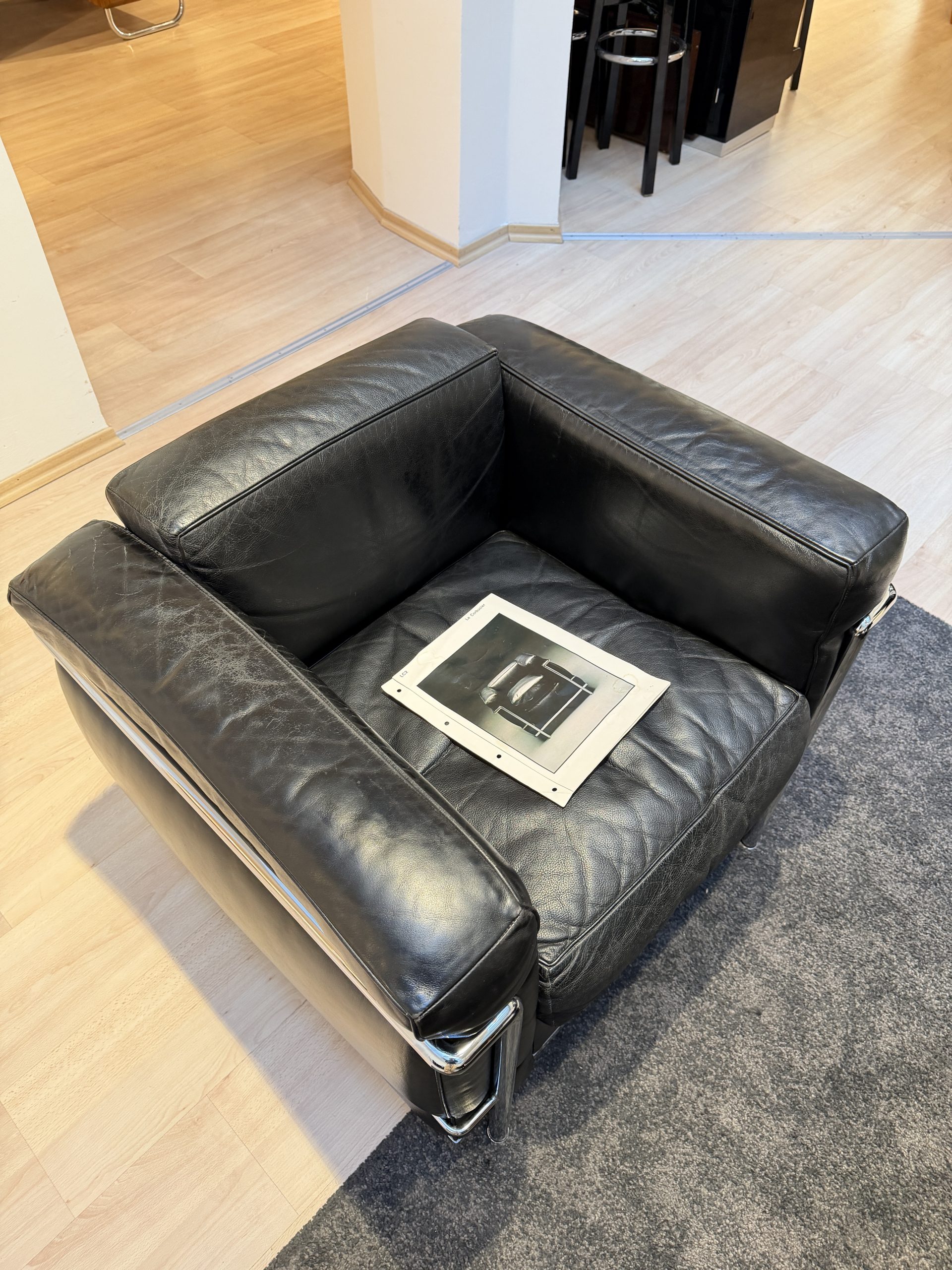 Vintage Cassina LC2 Sessel, Le Corbusier.8