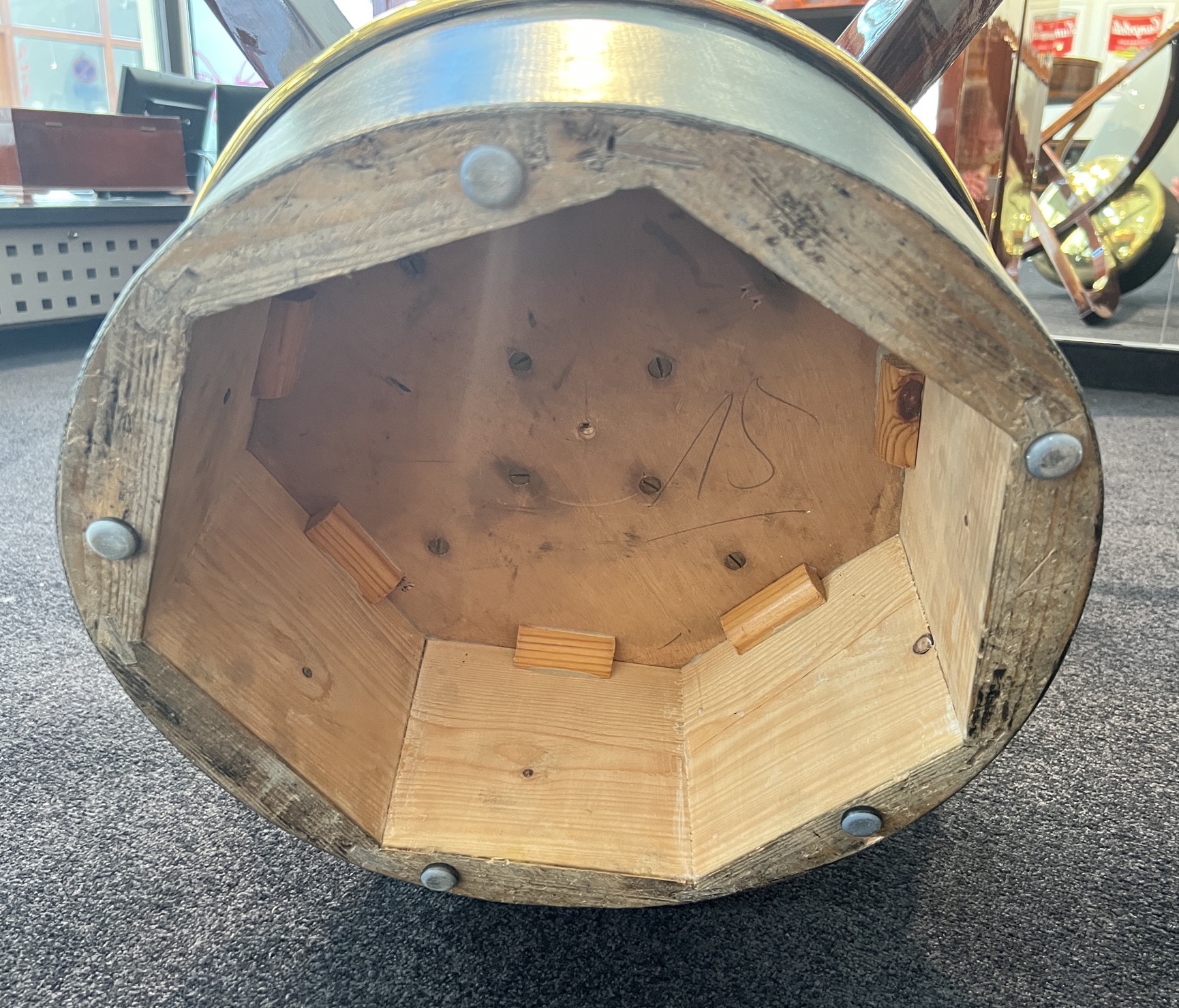 Art Deco Sofatisch, Palisander, Glasplatte14