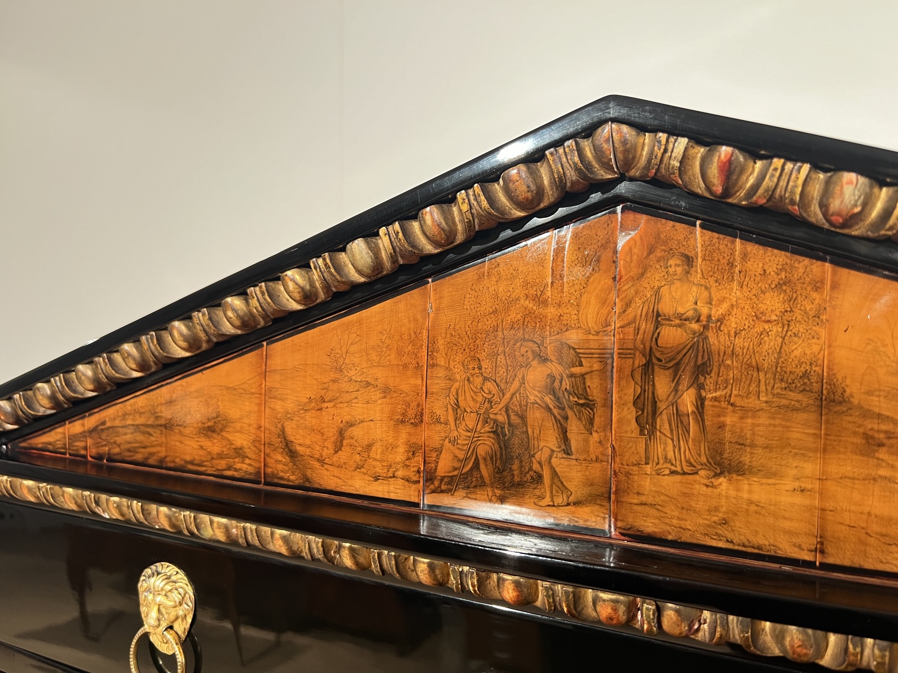 Empire Sekretär oder Schreibschrank, Ebonisiert, Österreich, Wien um 1810.39