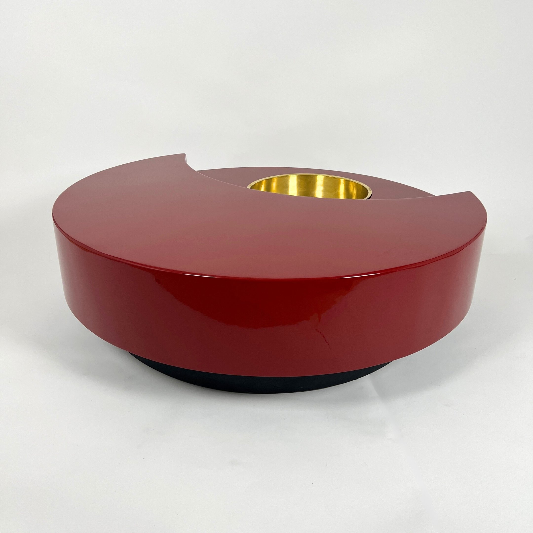 Willy Rizzo Coffee Table TRG, Red Lacquer, Italy, 1969.3 Willy Rizzo Coffee Table TRG, Red Lacquer, Italy, 1969