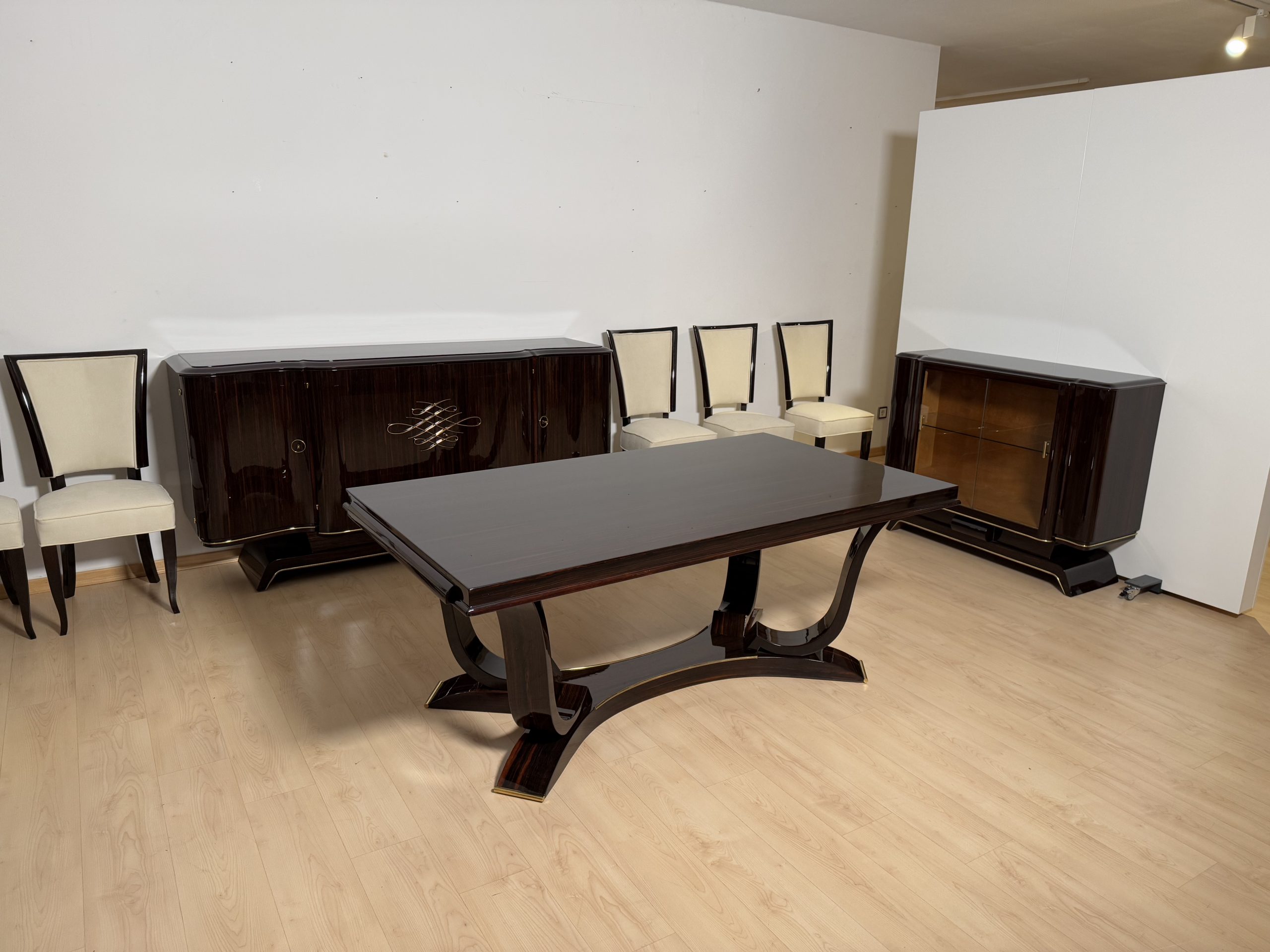 Art Deco Dining room Set in Macassar Ebony, Paris.20