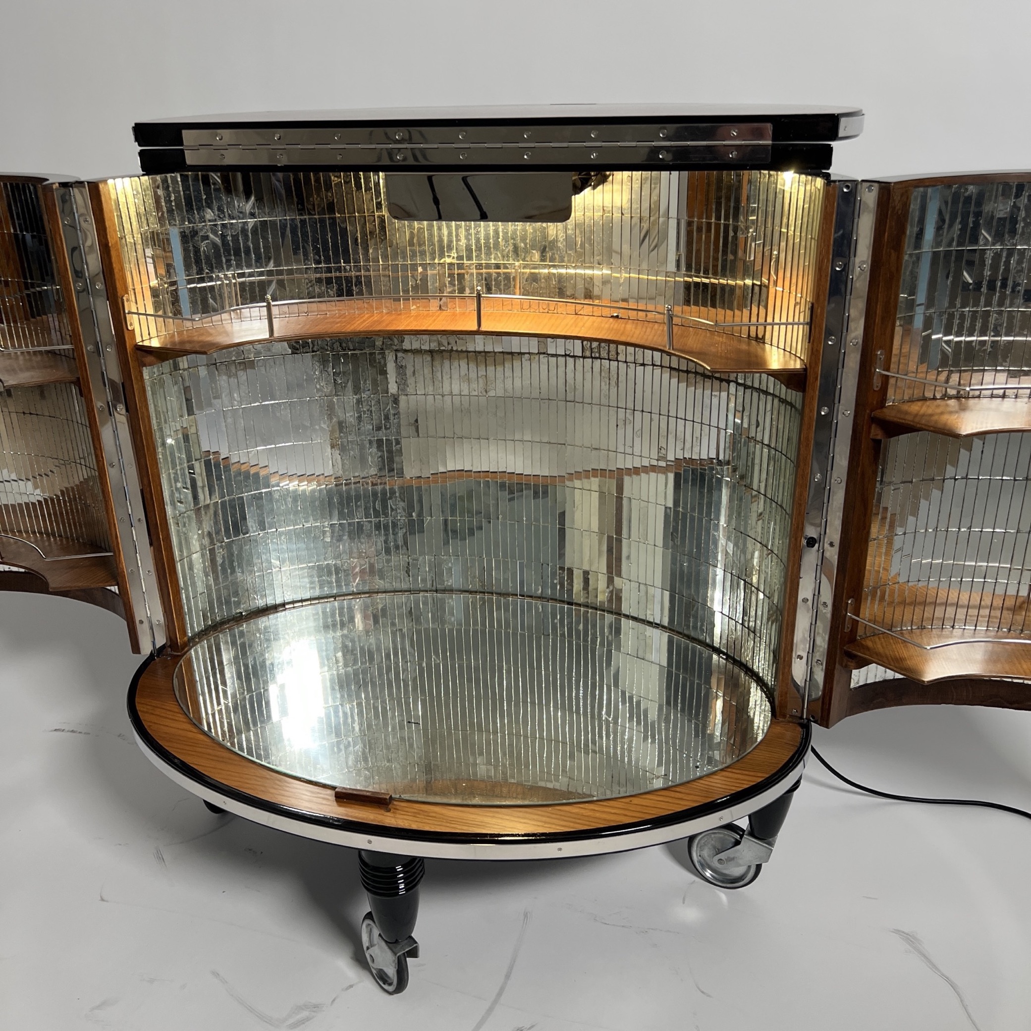 Art Deco Barwagen Schwarzlack.12