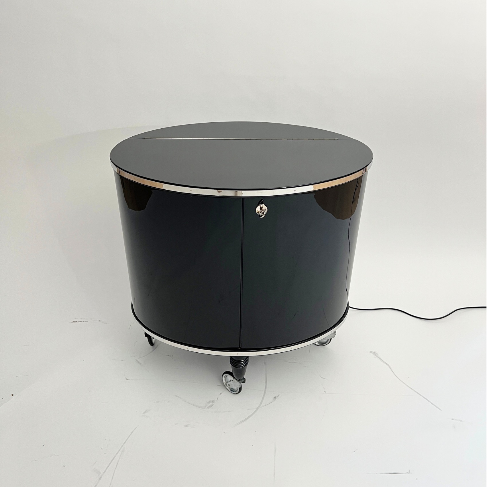 Art Deco Barwagen, Schwarzlack Art Deco Barwagen, Schwarzlack