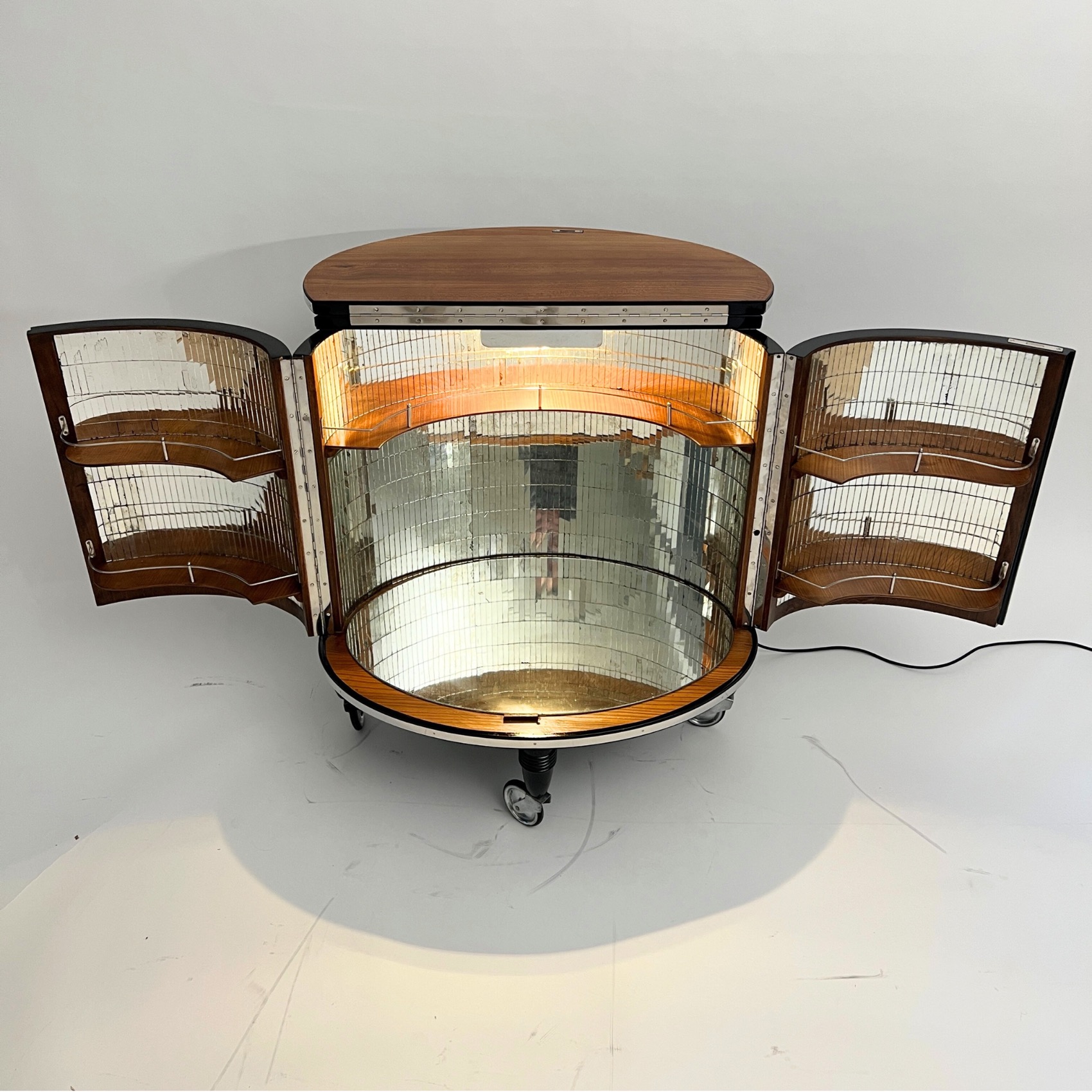 Art Deco Barwagen, Schwarzlack Art Deco Barwagen, Schwarzlack