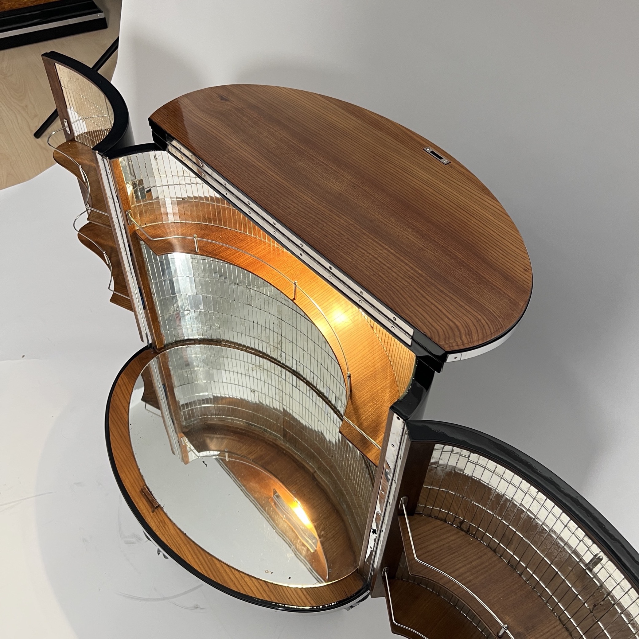 Art Deco Barwagen Schwarzlack.6