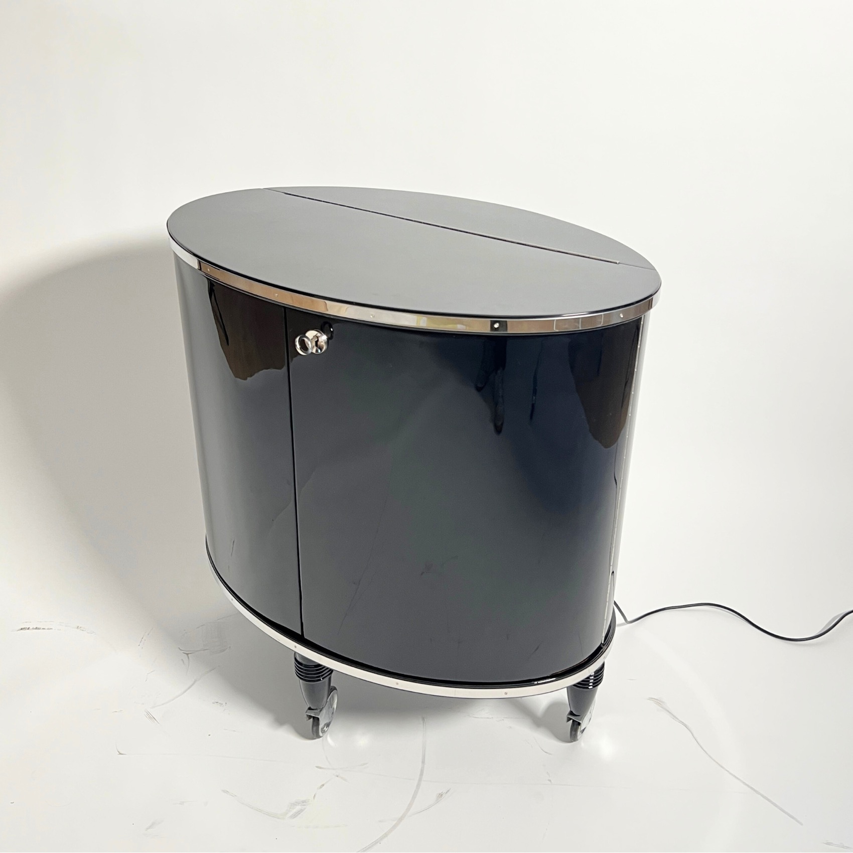 Art Deco Barwagen, Schwarzlack Art Deco Barwagen, Schwarzlack