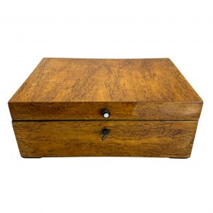 Biedermeier Schatulle, Eisbirke, Deutschland um 1840