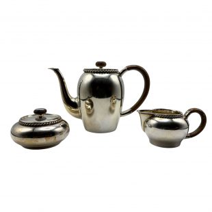 Bauhaus Mocca Kaffee Set in Silber