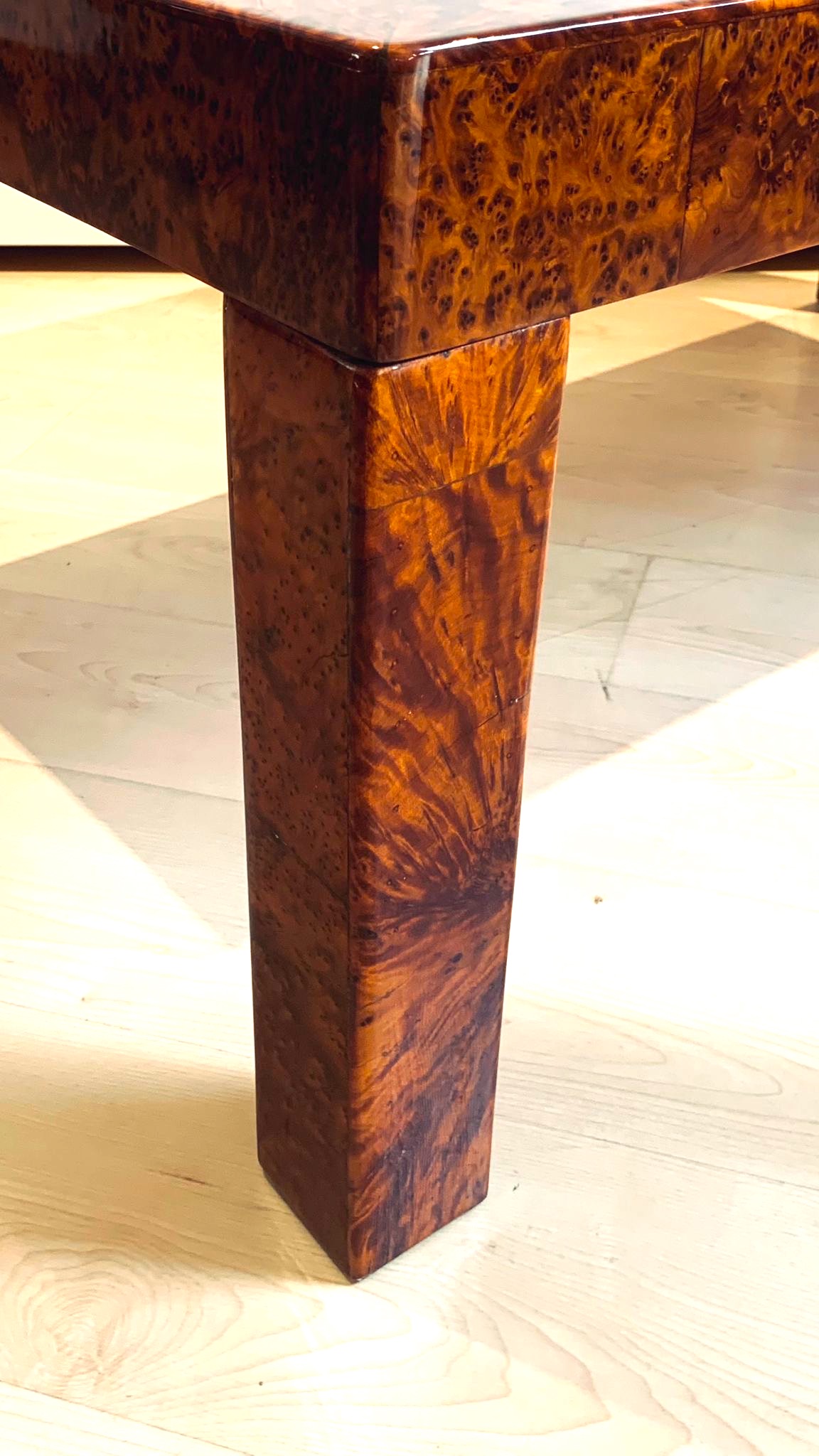 Art Deco Sofatisch, Wurzelholz.5