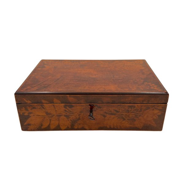 Biedermeier Schatulle, Buche, Umdruck.2