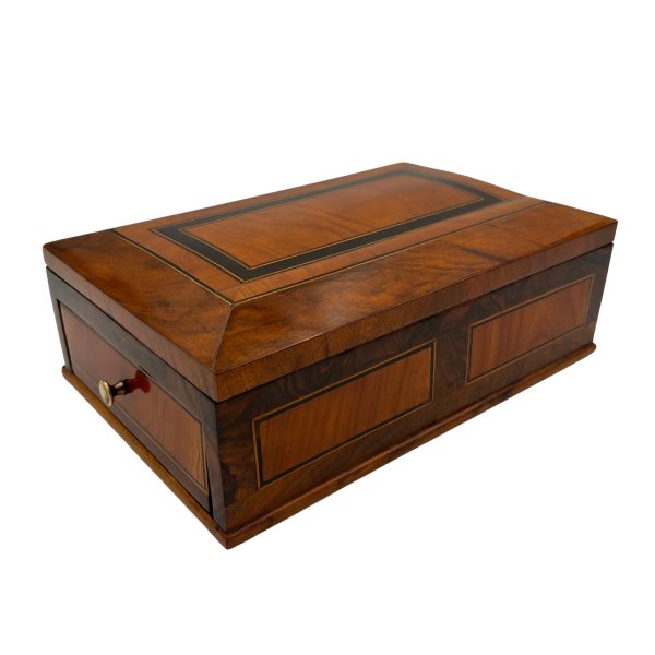 Biedermeier Schmink Schatulle mit Spiegel