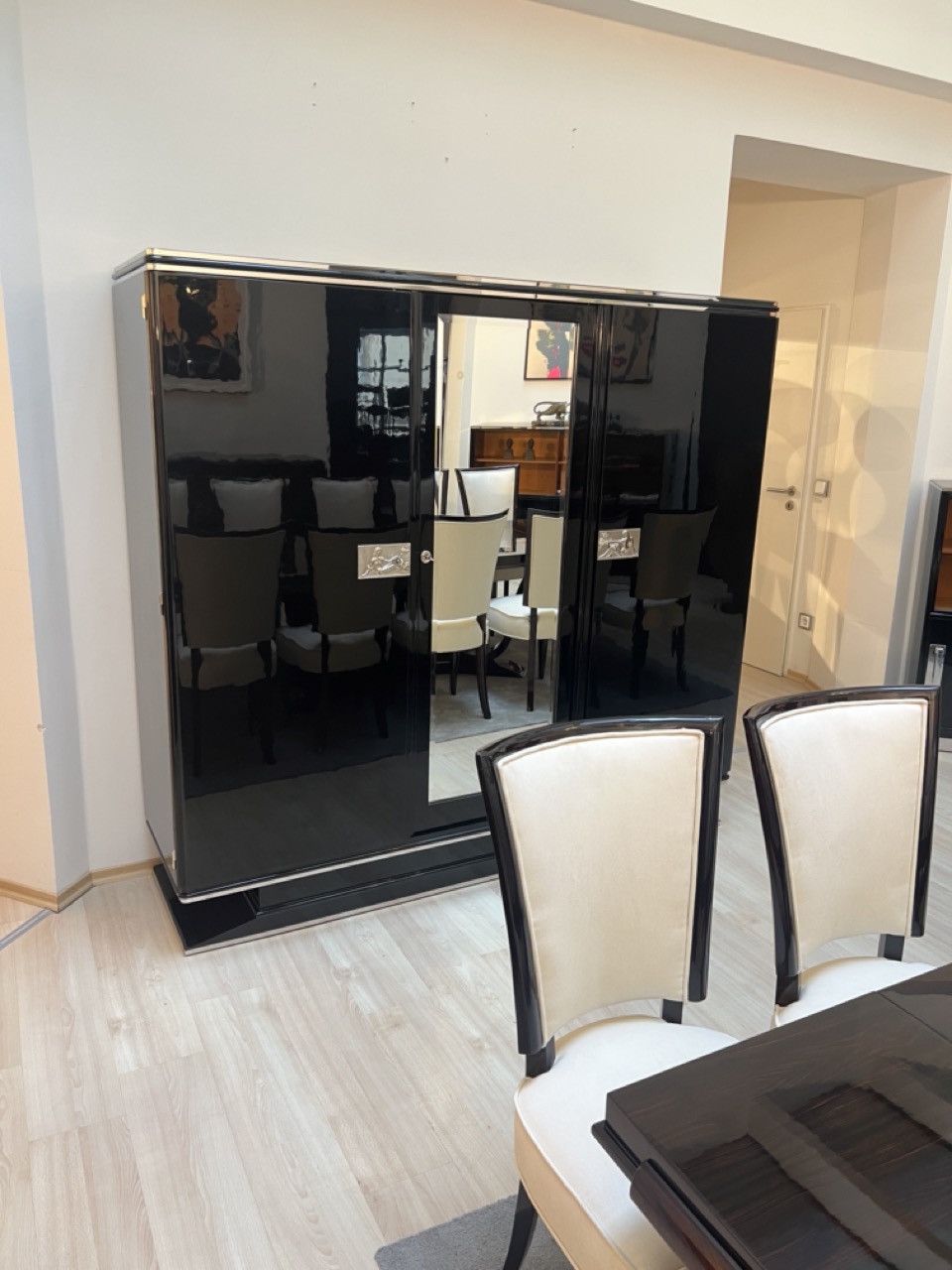 Art Deco Schrank schwarz6