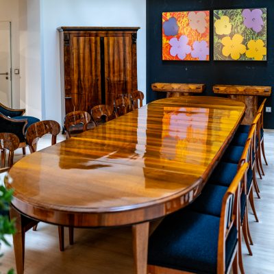 Biedermeier Ausziehtisch Nussbaum7