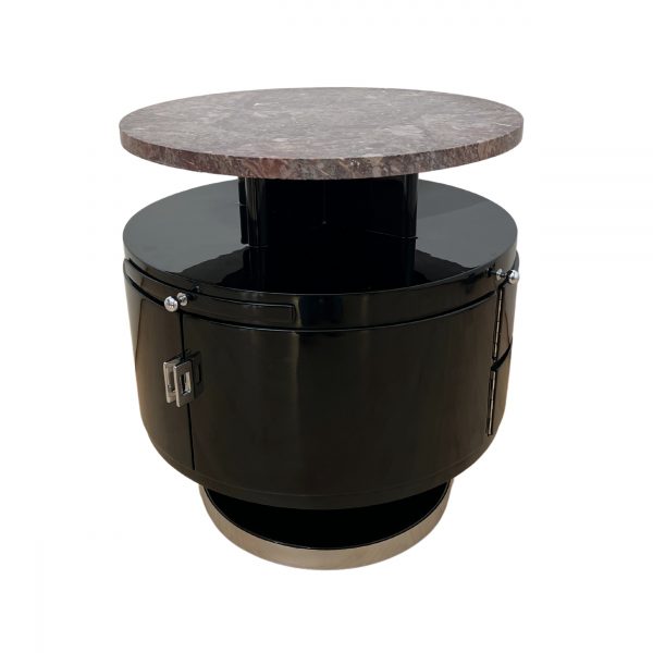 Runder drehbarer Art Deco Beistelltisch