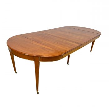Biedermeier Ausziehtisch, Kirschbaum und Messing
