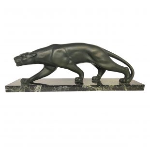 Art Deco Panther Bronze Skulptur